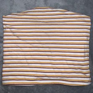 orange striped tube top